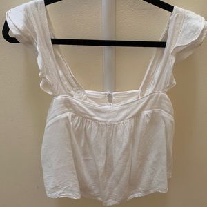 Abercrombie ruffled crop top